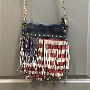 Patriotic Fringe Crossbody Bag